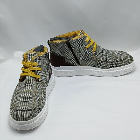 Josef Seibel Romika Sneaker Boots Women's 41(US 10.5) Houndstooth Plaid Preppy - Picture 2 of 13